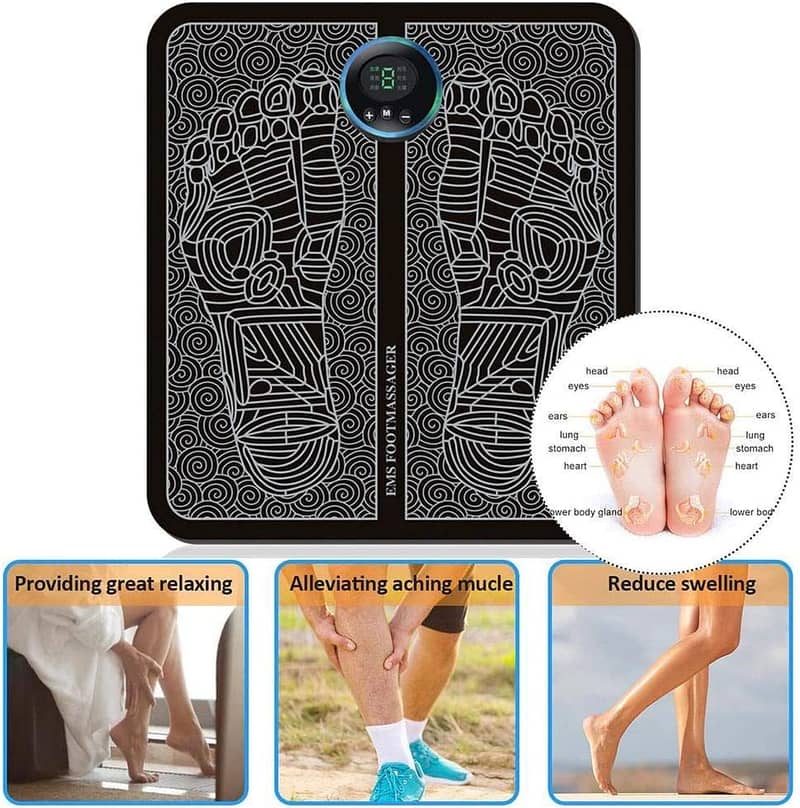 Feet Muscle Stimulator Pain Relief,Electric Rechargeable with 8 Mode 2