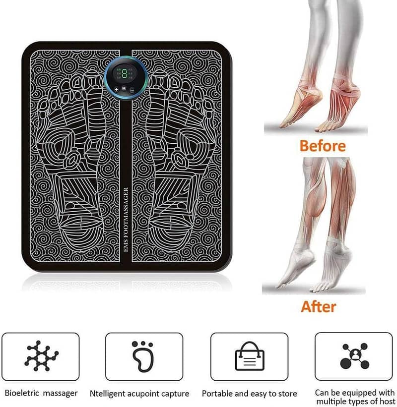 Feet Muscle Stimulator Pain Relief,Electric Rechargeable with 8 Mode 3