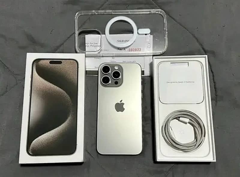 iPhone 15 pro max 256gb 48 cycle only natural tattinium 6