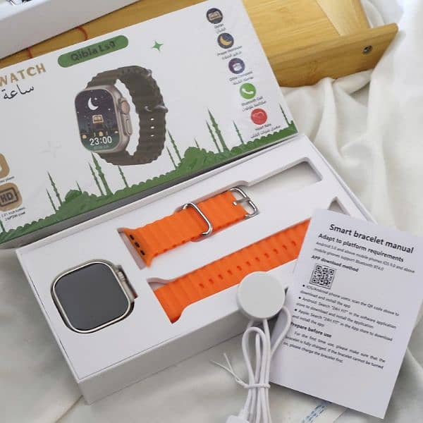 Ultra Smart Watch 9  Smart Watch with Ocean strap & Wireless Charger 5