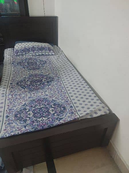 Wooden Single Bed For Sale (Without Mattress) 2