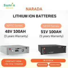 Narada lithium ion  BATTERY Nesr51.2KW 100AH