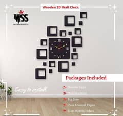 Analog Stylish Wooden Wall Clock 0