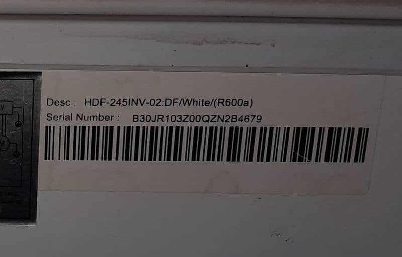 Haier Excellent condition freezer . inly 2 months used 4