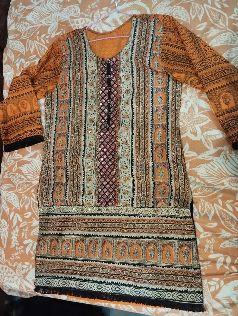 Fully embroidered + printed shirt urgent selling 2