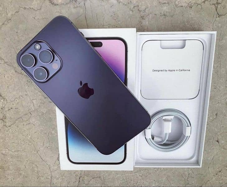 iphone 14pro max duel pta lla model full box 128gb 0