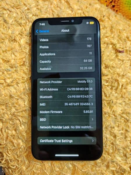 IPHONE X 64 GB ( NON PTA ) 5