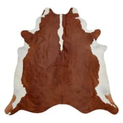 Cow hide natural cow hair on leather