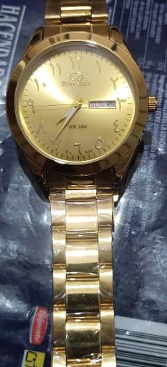 Real star golden color watch