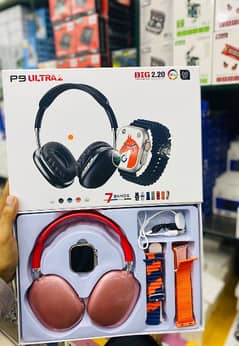 P9 Ultra 2 headphones plus smart watch 0