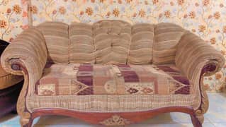 2 seater sofa 2 pcs antique style 0