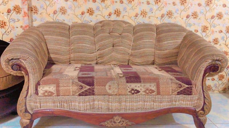 2 seater sofa 2 pcs antique style 0