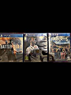 PS4/PS5 DVD's : Farcry 5,Battlefield 1,Fifa 18