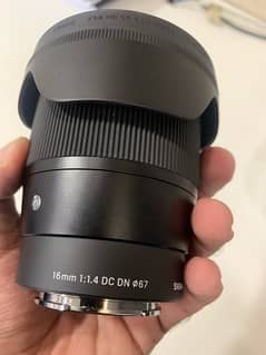 Sigma 16mm 1.4 lens for sale