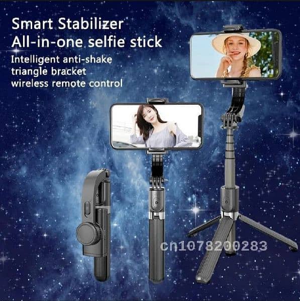 L08 HANDHELD SELFIE STICK TRIPOD GIMBAL STABILIZER WITH REMOTE 1