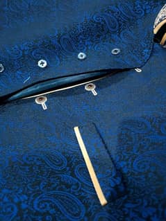 New blue color Sherwani with Qulla is for sale at best prices