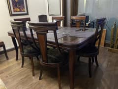 wooden dining table