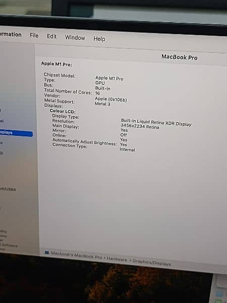 MACBOOK PRO M1 2021 16 INCH 16GB RAM 512GB SSD 10 CORE CPU 16 CORE GPU 4