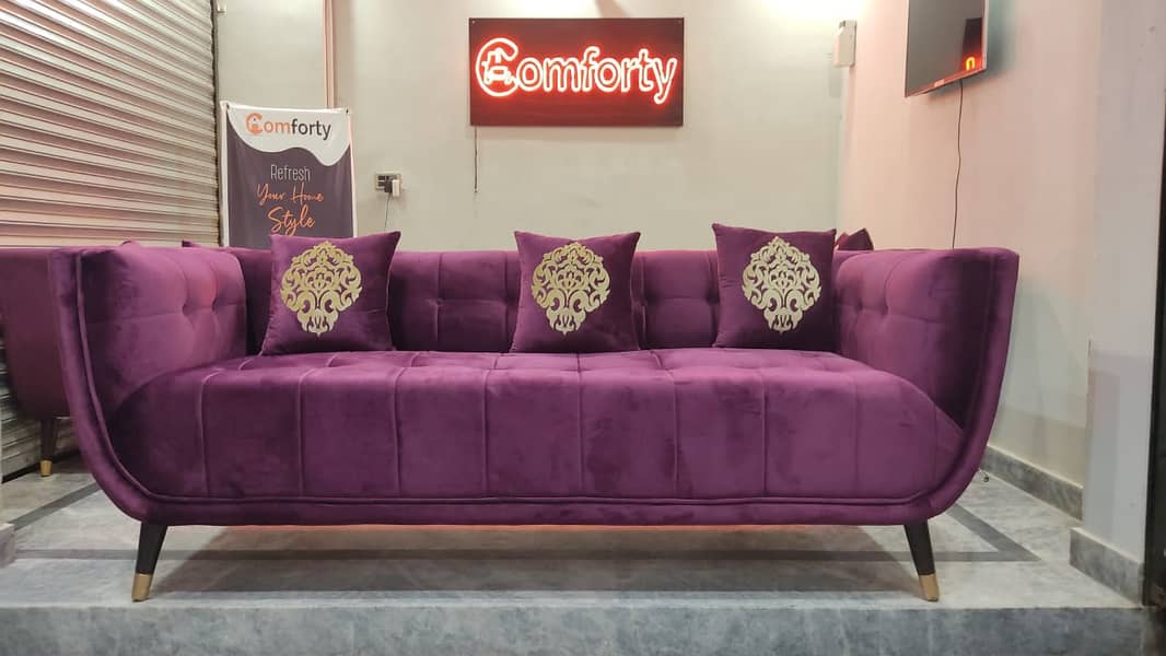 Sofa Set - Molty Foam Sofa - Turkish Sofa - Velvet Colour - Settee 5