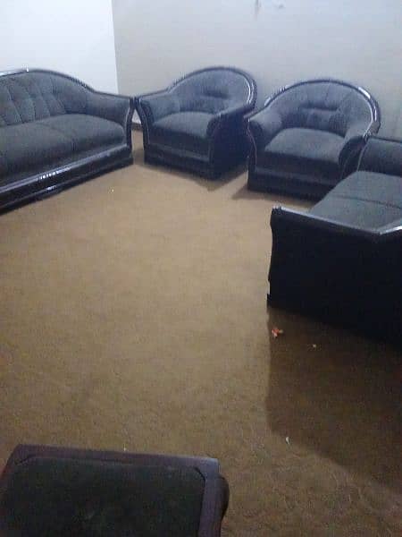 sofa set with 3 round shaped glass tables 1