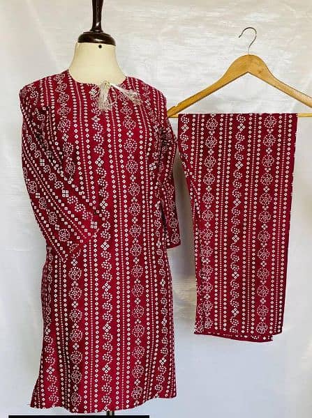 2 pcs woman stitched lawn churi 1