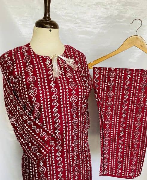 2 pcs woman stitched lawn churi 2