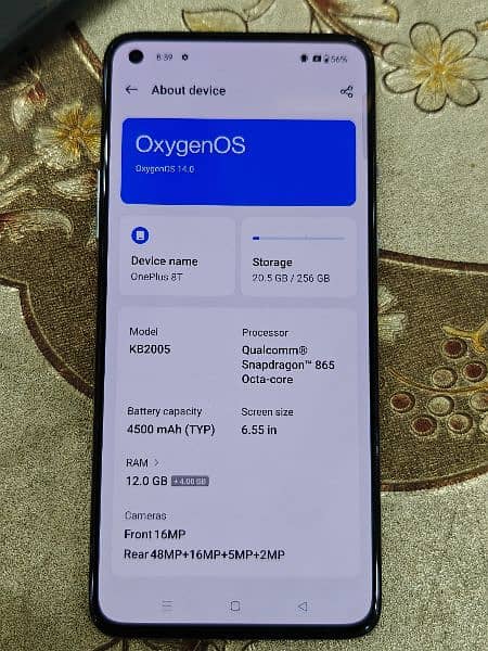 Oneplus 8T 12/256 New Condition 1