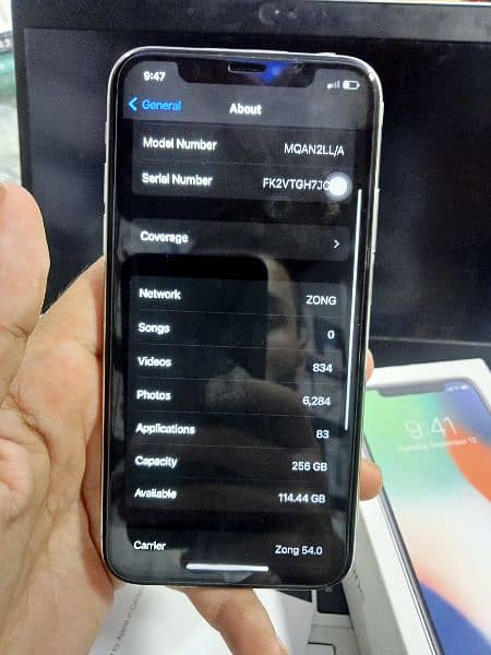 iphone x 256gb pta approved face id working with box 4