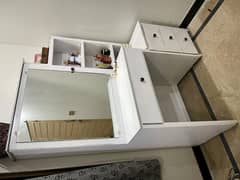 White vanity/Dressing table,Mirror storage, Spacious drawers,