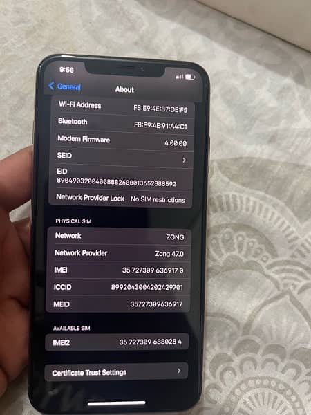 Iphone Xsmax Jv PTA approved 10/10 12