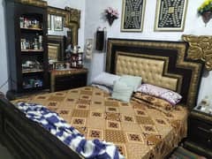 bed set / bed set with side tables / wooden bed set 0