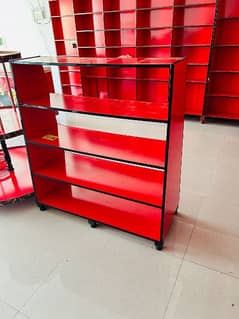 Red Shelves and Racks