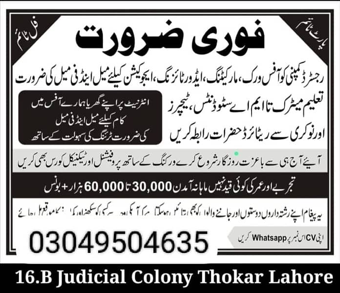 Jobs for male and female in HR office management 0