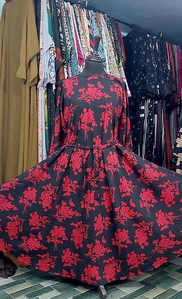 Floral Maxi and front open abayas 8