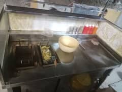 fries or zinger burger install available for sale 2 fryer 1 hot plate