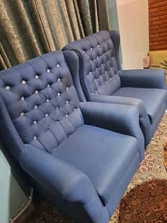 Royal blue sofas