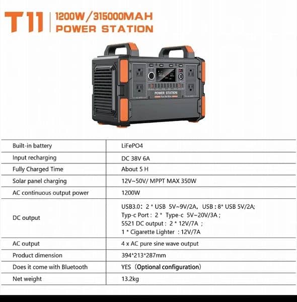 T11 Portable Power Station with Lithium Battery 1