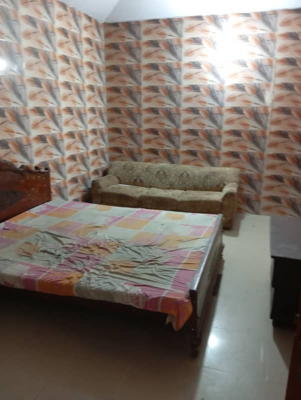 Furnished portion for rent two bedrooms attached by bathrooms only for bachelors 0