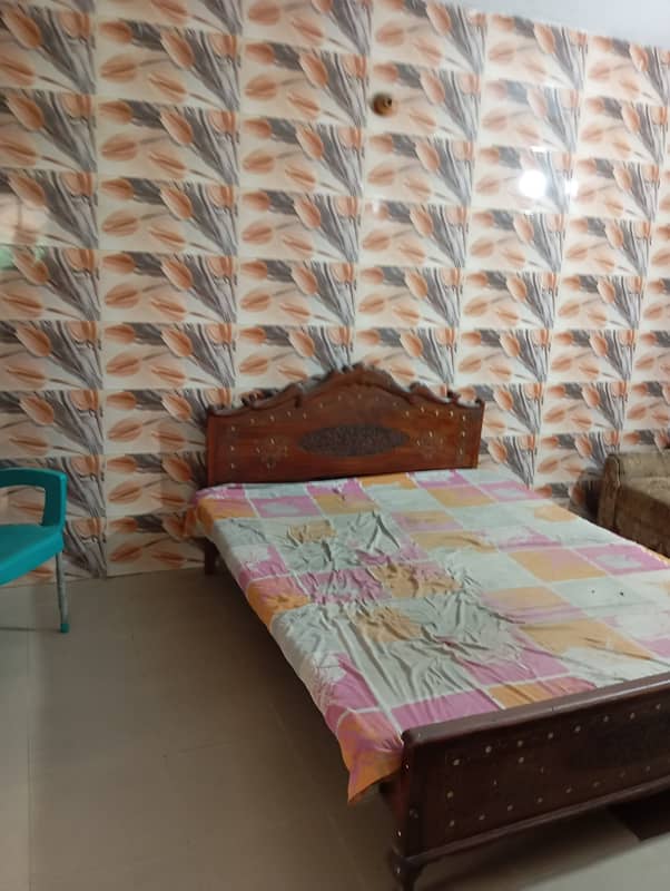 Furnished portion for rent two bedrooms attached by bathrooms only for bachelors 6