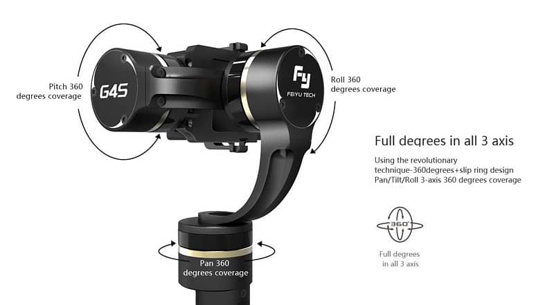 Feiyu Tech FY-G4S Handheld  3-Axis Gimbal with 4 Modes for GoPro 2