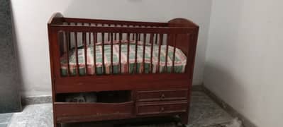 Wooden baby cot