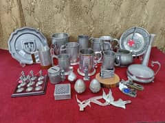 pewter items antique vintage