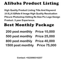 Alibaba products listing