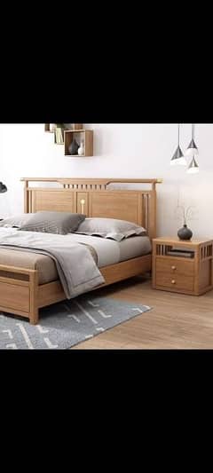 wooden king size bed