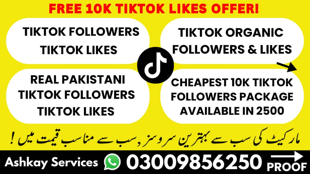 Organic Tiktok Followers Tiktok Likes Provider | Free 10K Likes Offer! 0