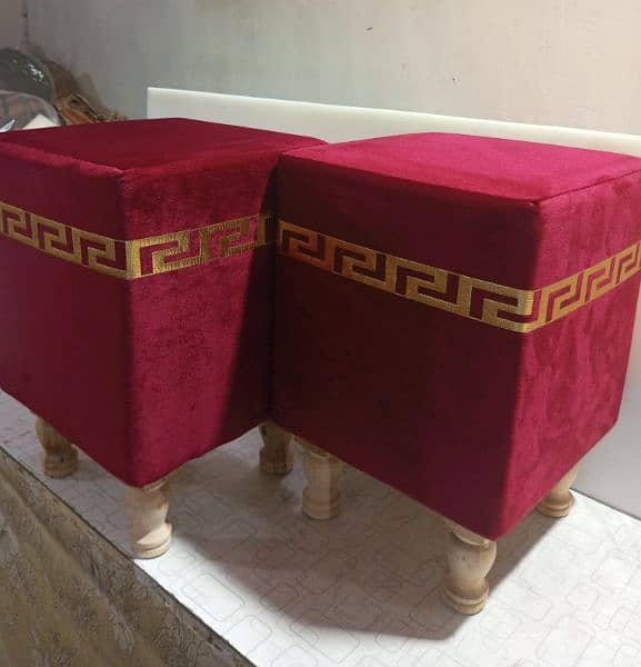 Luxury Wooden Square Stools 1