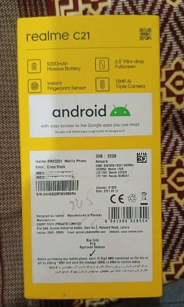 Realme C21 3GB Ram 32GB Memory Dual Sim Offcial PTA 4