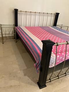 metal rod double bed set