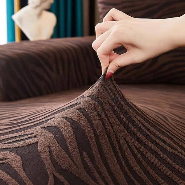 zebra velvet sofa cover set 7