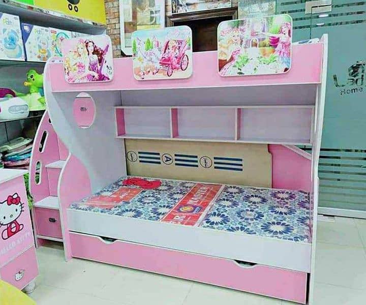 | Kid wooden bunker bed | Baby bed | Double bed | Triple bed 5